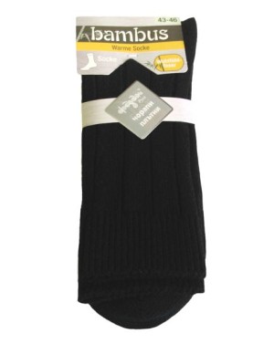 Черни плътни чорапи Бамбук,  размери 39-46