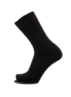 Мъжки черни чорапи 100% памук, размер 42-44