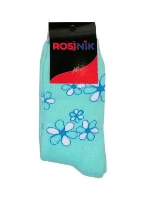 Термо чорапи с флорални мотиви, размер 36-40