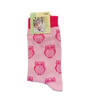  Детски чорапи Бухалчета, микс цветове, размер 34-36