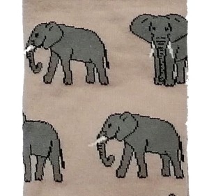 3/4 чорапи с мотив на слонове, размер 38-41
