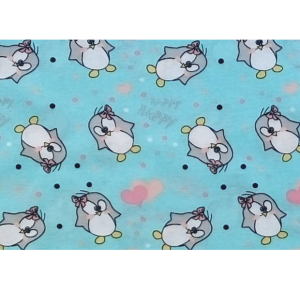  Детска лятна пижама Пингвини, размери 92см - 116см