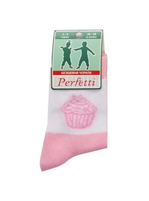 Детски чорапи Кексче светлорозови, размер 3-4г