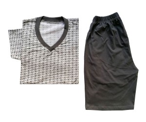 Мъжка лятна пижама щампа, размери XL - 4XL
