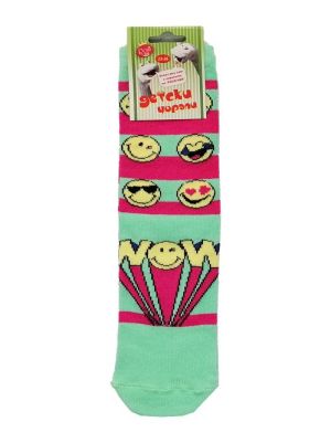 Детски чорапи с емоджи, размер 23-26