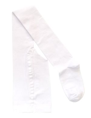 Бял чорапогащник памук, размери 116см - 146см