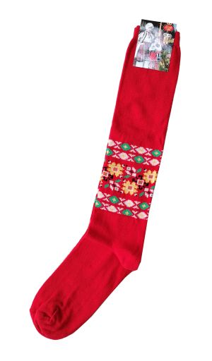 3/4 червени чорапи с шевици, размер 36-40