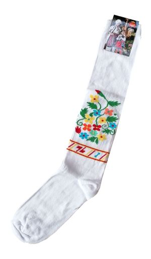 3/4 бели чорапи с шевици, размер 36-40
