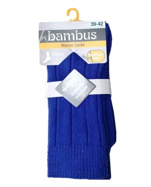 Плътни чорапи Бамбук сини,  размери 39-42