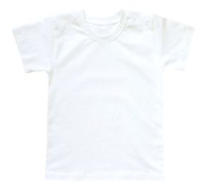 Бяла детска тениска, размери 110см - 158см