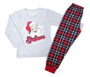 Ватирана пижама с Дядо Коледа, размери 110см - 158см