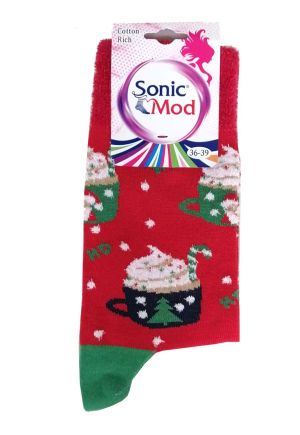 Коледни чорапи Хо-Хо-Хо, размери 36-39