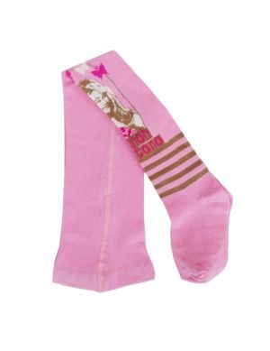  Детски розов чорапогащник с мотив, размер 80 - 92 см