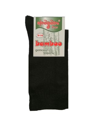 Черни детски чорапи БАМБУК, размери 23 - 38