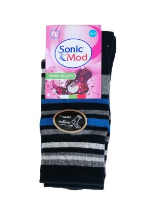 Термо чорапи райе тъмносиньо, размер 36-39