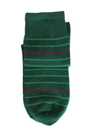 Зелени чорапи в райе, размер 36-39