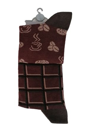 Различни чорапи с мотив кафе, размери 35-46
