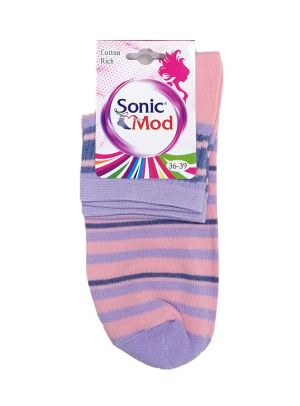 Чорапи къс конч райе, размер 36-39