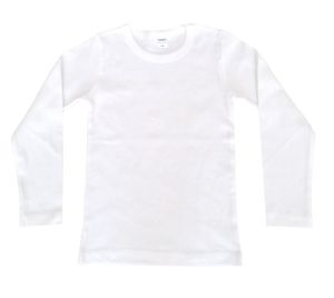 Детска бяла блуза, размери 98см - 158см