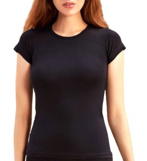 Черна дамска тениска, размери S - XL