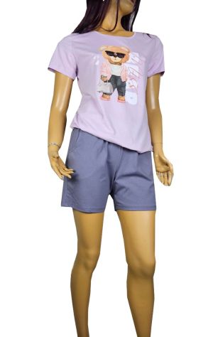 Дамска лятна пижама с Мечо, размери S - XL